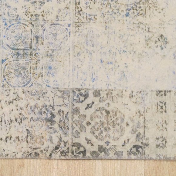 Distressed Bohemian Mosaic Rug - Picture 3 of 5